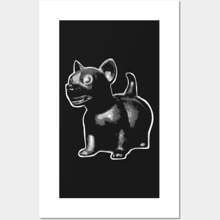 Minimal Ancient Xoloitzcuintli Xolo Tribal puppy colarless Posters and Art